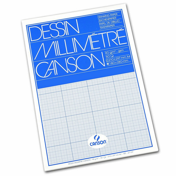 Canson 200067107 диаграммная/миллиметровая бумага