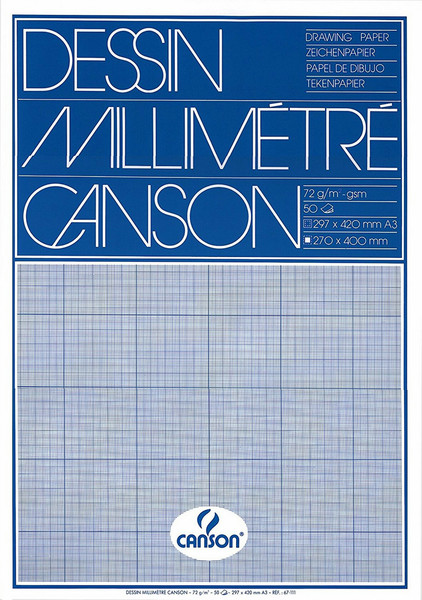 Canson 200067111 диаграммная/миллиметровая бумага