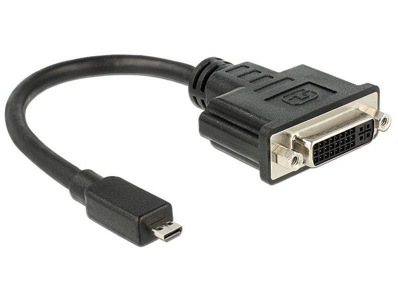 DeLOCK 65563 0.2m DVI-D Micro-HDMI Schwarz Videokabel-Adapter