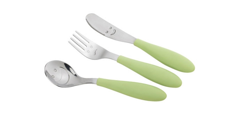 Tescoma 794003 Toddler cutlery set Зеленый, Нержавеющая сталь Пластик, Нержавеющая сталь toddler cutlery