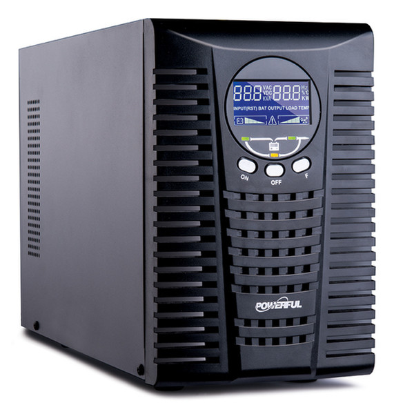 Powerful PSD-1101 1000VA 2AC outlet(s) Tower Black uninterruptible power supply (UPS)