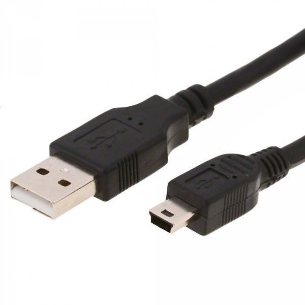 Helos 012182 1m USB A Mini-USB B Black USB cable
