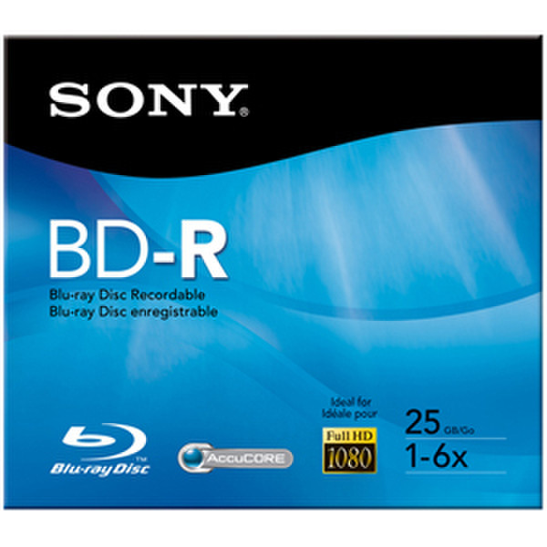 Sony BNR25R3H 25ГБ BD-R чистые Blu-ray диски