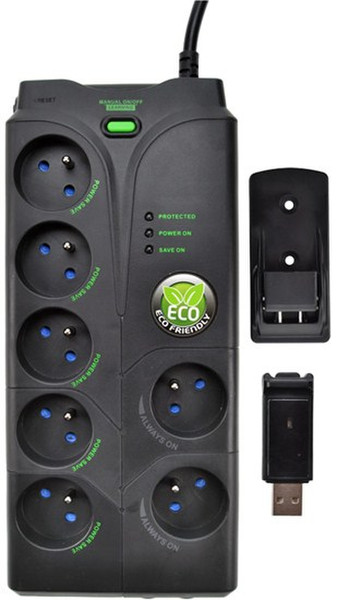 Solight PO35 7AC outlet(s) 250V 2m Black surge protector