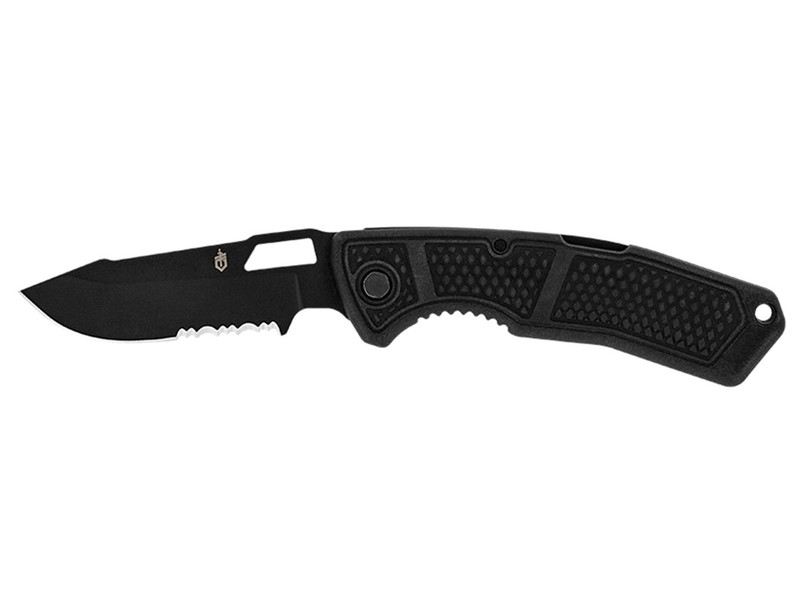Gerber Order Lockback Folding Knife with Clip Point Serrated 420HC Blade Остриё с обратной дугой сведения обуха Folding knife нож