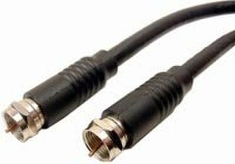 Cables Unlimited RG6 F Type Male to Male Satellite Coaxial Cable 30.4m F-Plug F-Plug Schwarz Koaxialkabel