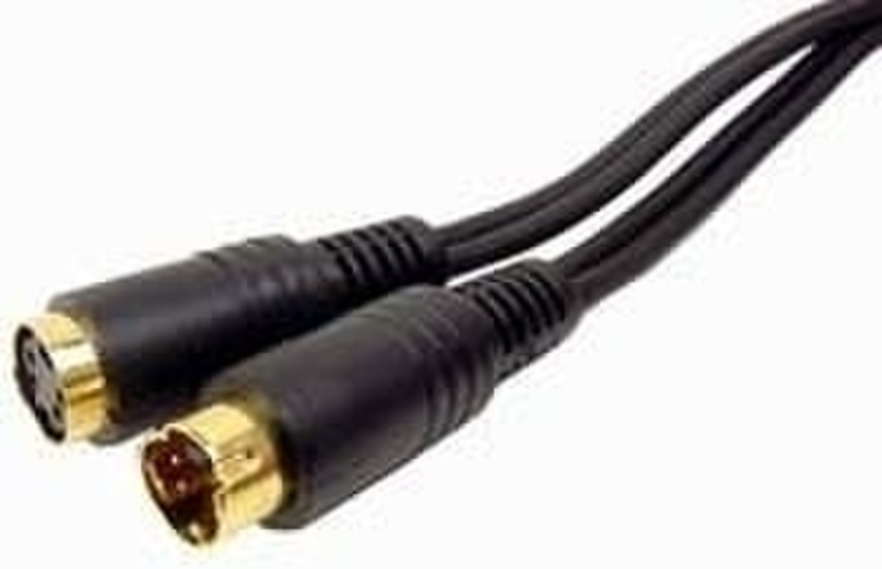 Cables Unlimited S-Video SVHS M/F 4Pin 25 ft 4.57м Черный S-video кабель