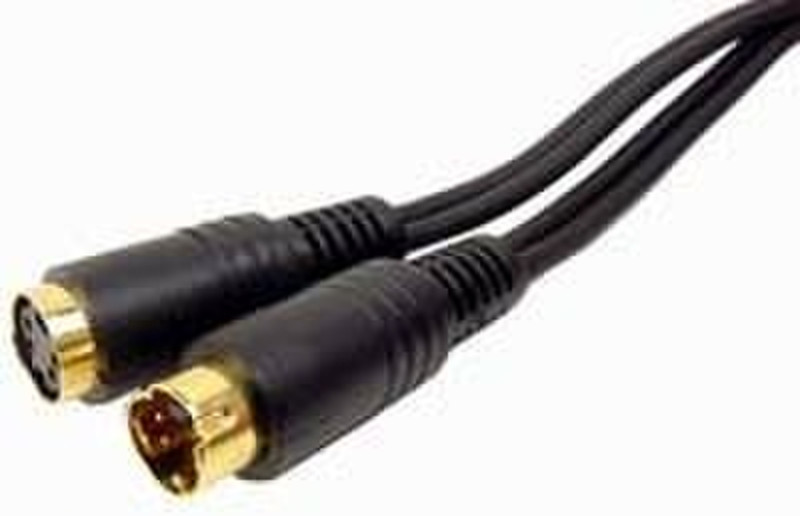 Cables Unlimited S-Video SVHS M/F 4Pin 6 ft 1.83м Черный S-video кабель