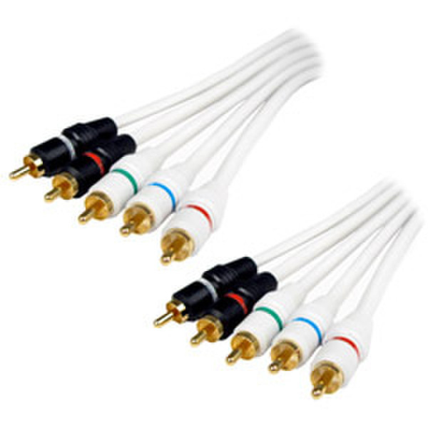 Cables Unlimited AUD-1380-12W 3.65м RCA RCA Белый компонентный (YPbPr) видео кабель