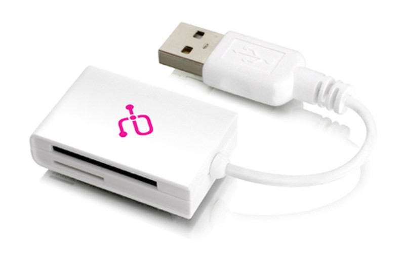 Aluratek Multi-Media Card Reader USB 2.0 Weiß Kartenleser
