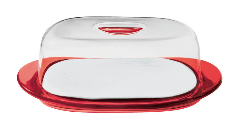 Fratelli Guzzini Feeling Polymethyl methacrylate (PMMA),Glass,Polypropylene (PP) Red,Transparent Oval Serving dish