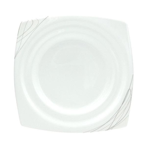 Tognana Porcellane Linea Aqua Dinner plate Квадратный Фарфор Белый 6шт