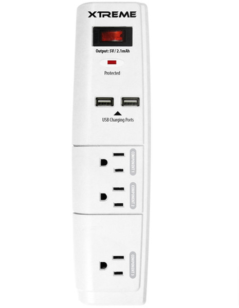 Xtreme 28321 3AC outlet(s) 0.76m White surge protector