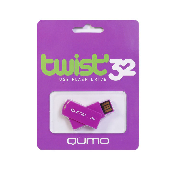 QUMO 32GB Twist 32GB USB 2.0 Violet USB flash drive