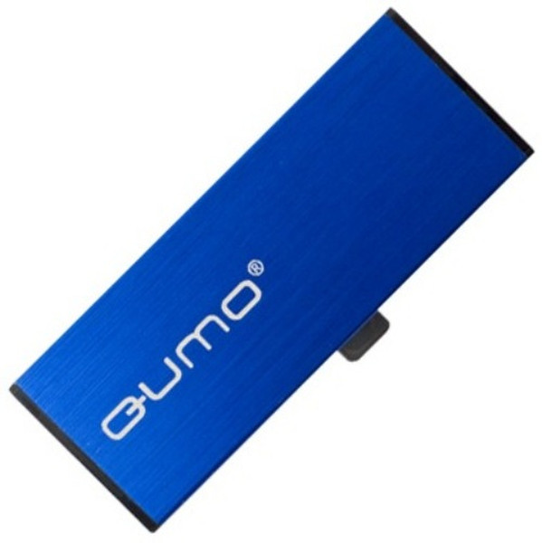 QUMO 8GB Aluminium USB 2.0 8ГБ USB 2.0 Синий USB флеш накопитель