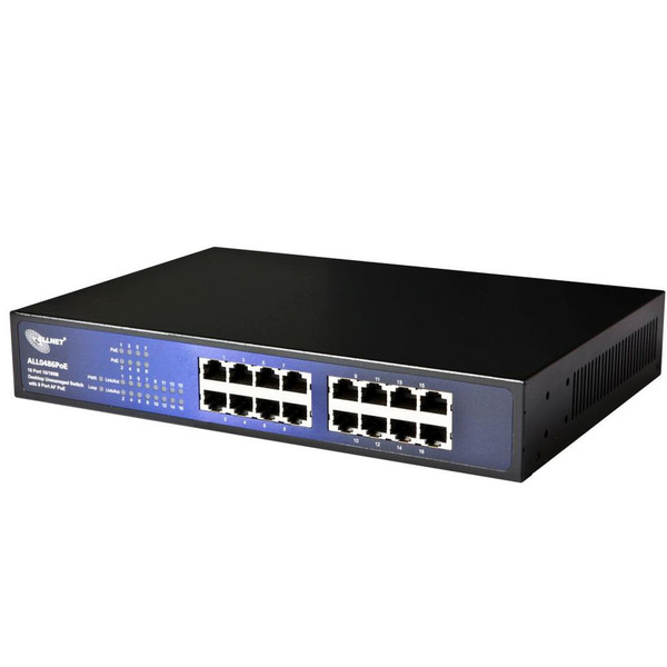 ALLNET ALL0486PoE ungemanaged L2 Fast Ethernet (10/100) Energie Über Ethernet (PoE) Unterstützung Schwarz