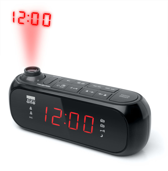 NewOne CR135 Часы Цифровой Черный радиоприемник