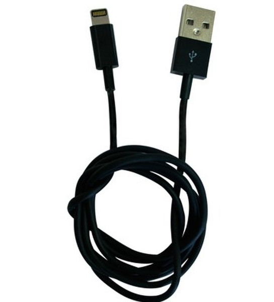 Ginga CAUSB-2MIPH5NE USB A Lightning Черный кабель USB