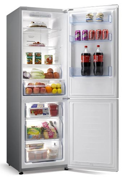 Hisense RB403N4EC1 freestanding 326L A+ Stainless steel fridge-freezer