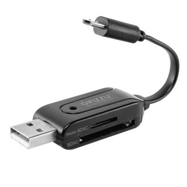Ginzzu GR-585UB USB 2.0 Черный устройство для чтения карт флэш-памяти