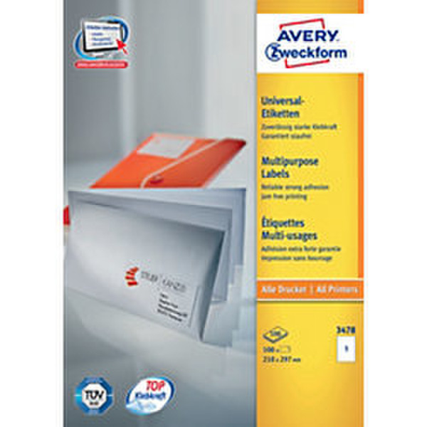 Avery Zweckform 3478Z self-adhesive label