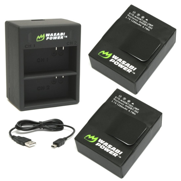 Wasabi KIT-WW-AHDBT302 Indoor battery charger Черный зарядное устройство