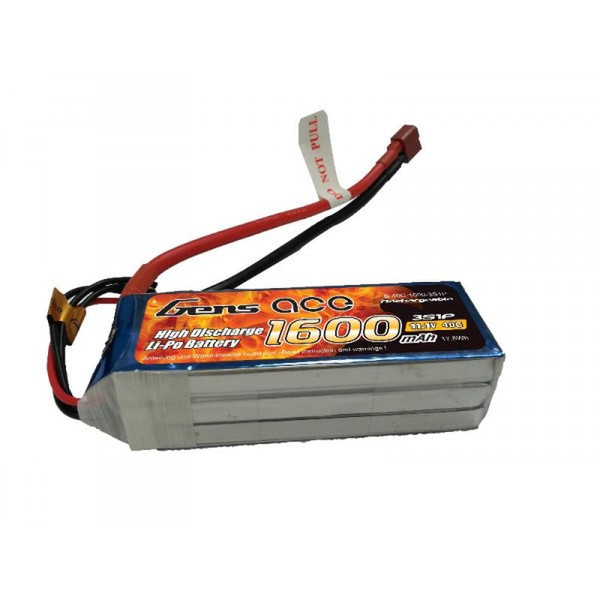 Gens ace B-40C-1600-3S1P Lithium Polymer 1600mAh 11.1V rechargeable battery