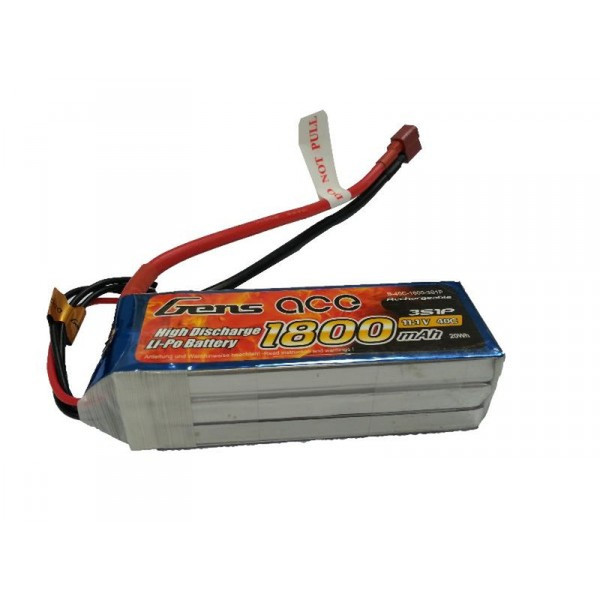 Gens ace B-40C-1800-3S1P Lithium Polymer 1800mAh 11.1V rechargeable battery