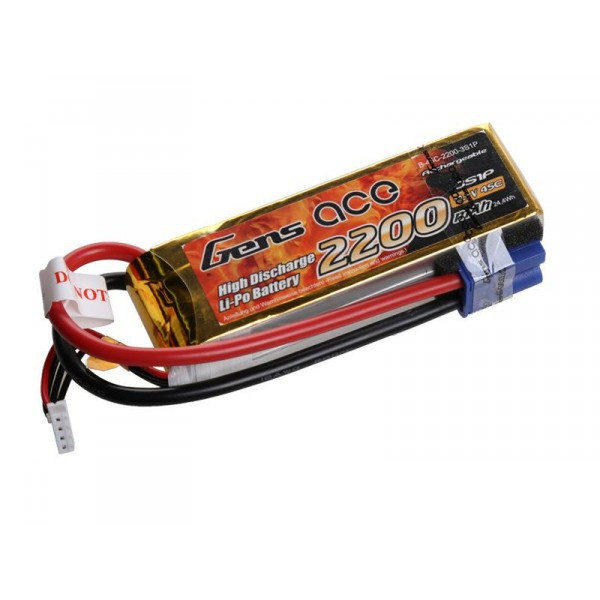 Gens ace B-45C-2200-3S1P Lithium Polymer 2200mAh 11.1V Wiederaufladbare Batterie