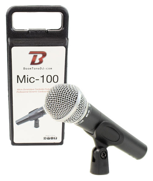 BoomTone DJ MIC 100 Studio microphone Проводная Черный, Нержавеющая сталь микрофон