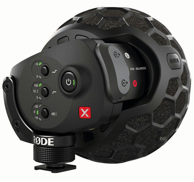 Rode Stereo VideoMic X Digital camera microphone Verkabelt Schwarz