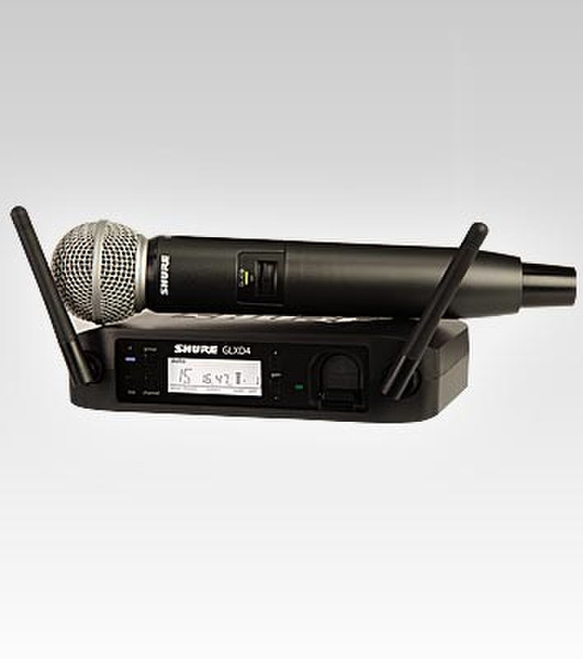 Shure GLXD24/SM58 Stage/performance microphone Kabellos Schwarz