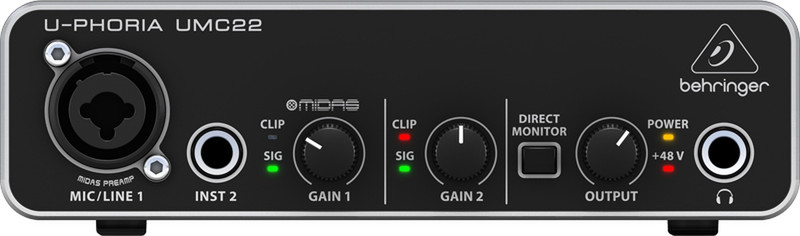 Behringer UMC22 дополнительное музыкальное оборудование