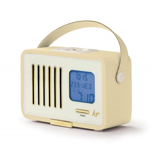KitSound Swing Tragbar Cream,Gold Radio