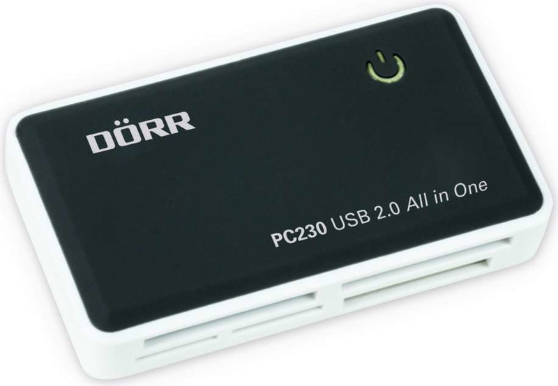 Dörr PC230 USB 2.0 Черный, Белый устройство для чтения карт флэш-памяти