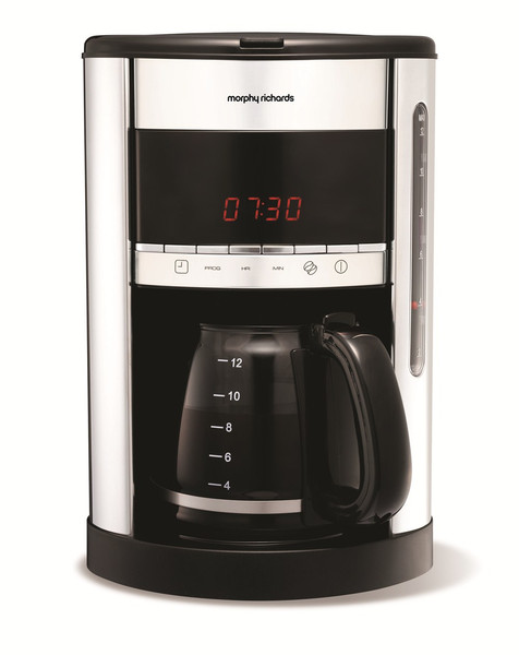 Morphy Richards 47088 Drip coffee maker 12cups Black,Stainless steel coffee maker