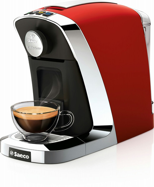 Caffisimo Tuttocaffè HD8602/51 Отдельностоящий Капсульная кофеварка 0.7л Черный, Хром, Красный кофеварка