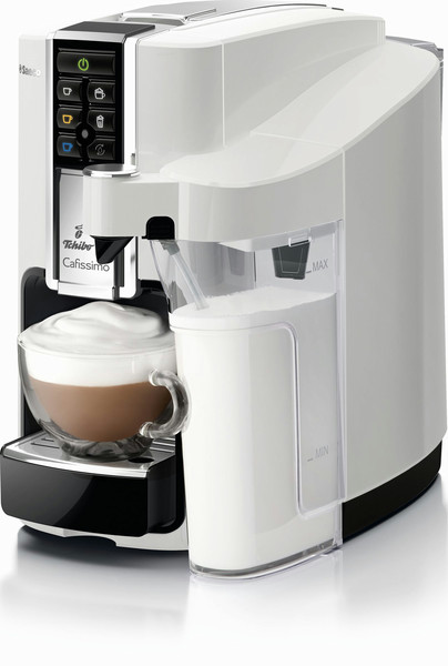 Caffisimo Latte HD8603/78 freestanding Fully-auto Pod coffee machine 1L Black coffee maker