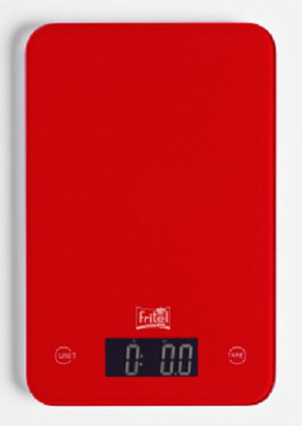 Fritel 150007 Elektronische Küchenwaage Rot Küchenwaage