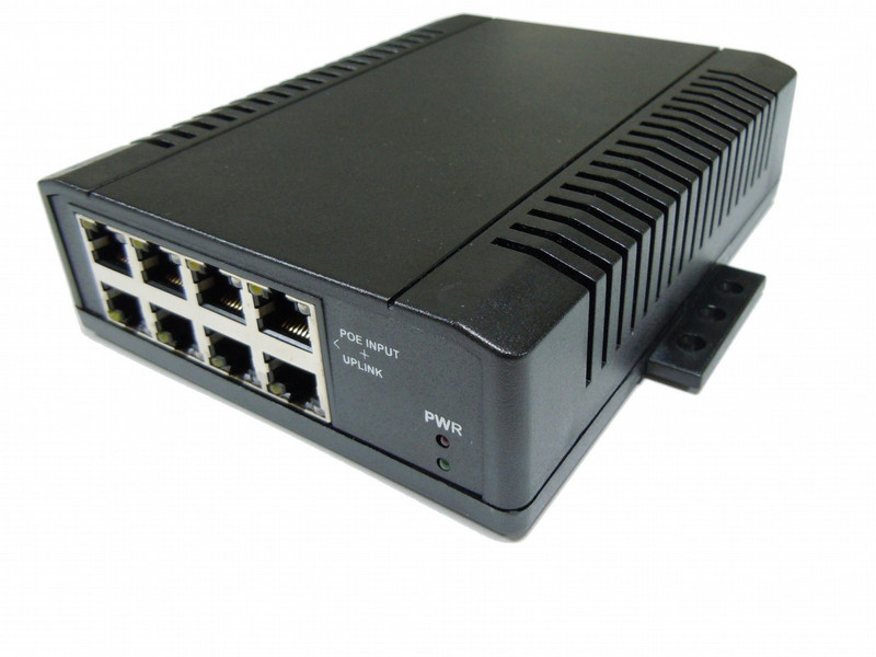 Tycon Systems TP-SW8-D L2 Fast Ethernet (10/100) Power over Ethernet (PoE) Black network switch