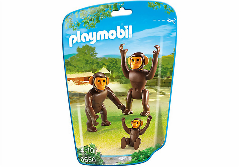 Playmobil City Life Chimpanzee Family 3шт фигурка для конструкторов