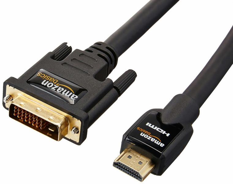 AmazonBasics HL-003138 7.6м HDMI DVI Черный адаптер для видео кабеля