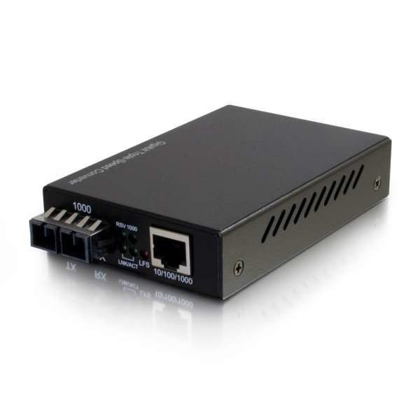 C2G 26633 1000Mbit/s Multi-mode Black network media converter
