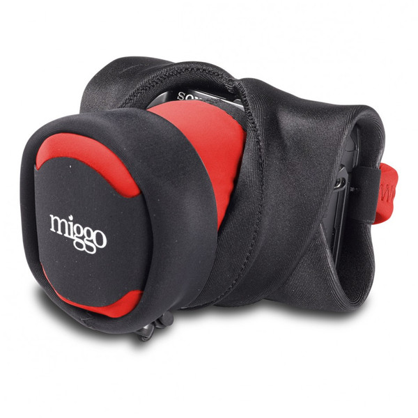 miggo Grip & Wrap Digitalkamera Spandex,Neoprene Schwarz, Rot