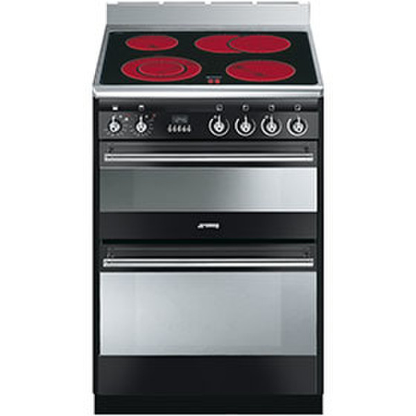 Smeg SUK62CBL8 Freistehend Induktionskochfeld A-10% Schwarz Küchenherd