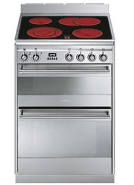 Smeg SUK62CMX8 Freistehend Induktionskochfeld A-10% Edelstahl Küchenherd