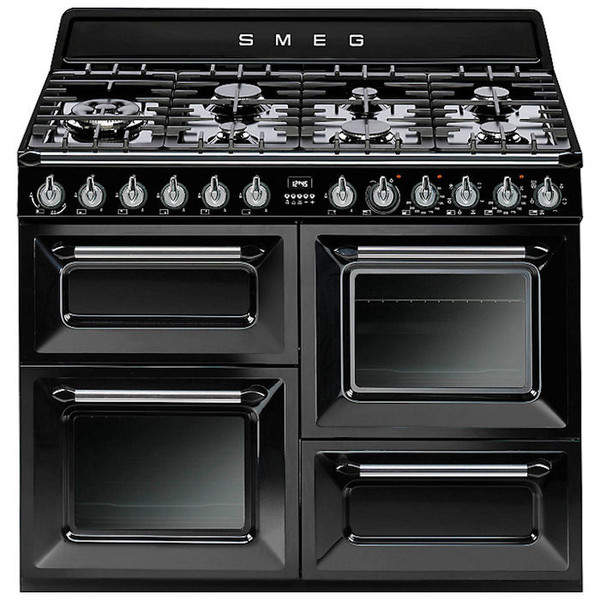 Smeg TR4110BL1 Freestanding Gas hob A Black cooker