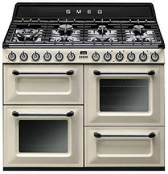 Smeg TR4110P1 Freistehend Gas hob A Schwarz, Cremefarben Küchenherd