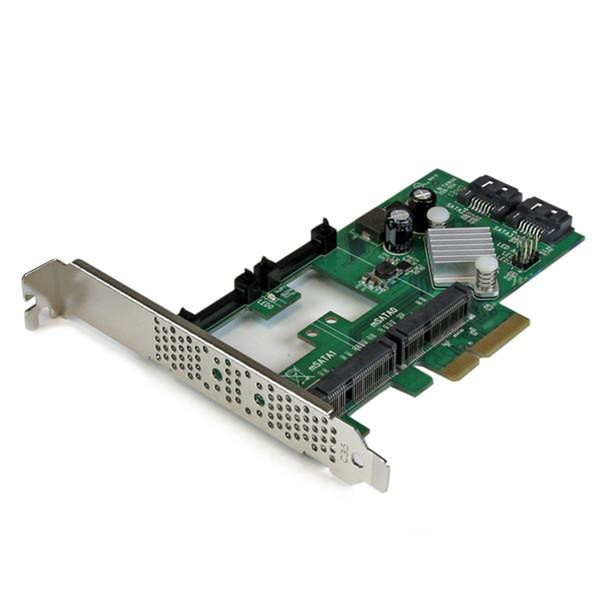 StarTech.com 2-Port PCI Express 2.0 SATA III 6Gbps RAID Controller Card with 2 mSATA Slots and HyperDuo SSD Tiering RAID controller