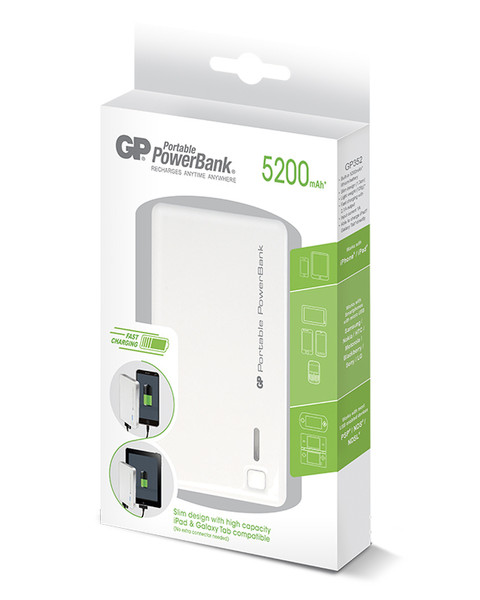 GP Batteries GP352 Nickel Metal Hydride 5200mAh White power bank